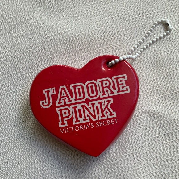 PINK Victoria's Secret Accessories - J’adore Victoria’s Secret PINK dog bag charm keychain squishy heart ❤️ R…